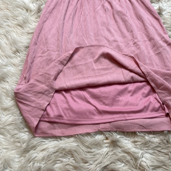 Charming Charlie Pink button down off the shoulder dress size medium - Picture 6 of 10